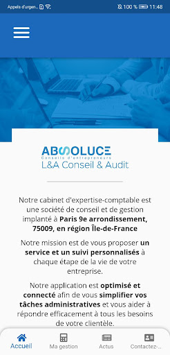 Android application L&A Comptable à Paris screenshort