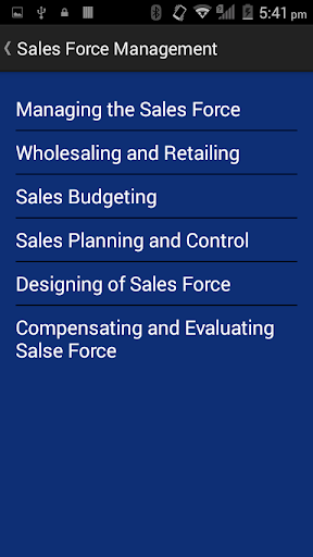 Sales Force Management Screen 2