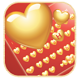 Golden Heart Love Keyboard icon
