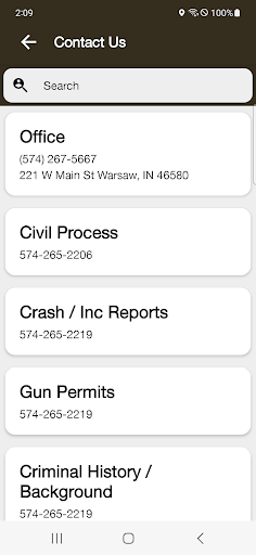 Kosciusko County Sheriff Screen 2