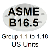 ASME B16.5 Group 1.1 to 1.18 US Units