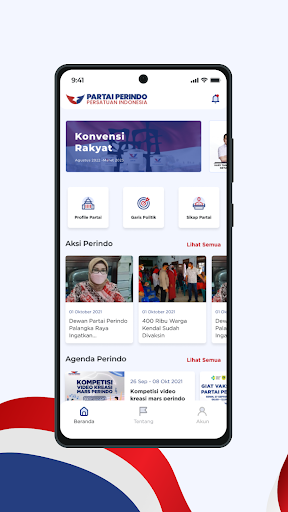 Android application Partai Perindo screenshort