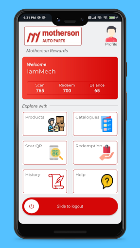 Motherson Rewards Screen 3