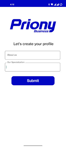 Android application Priony Business screenshort
