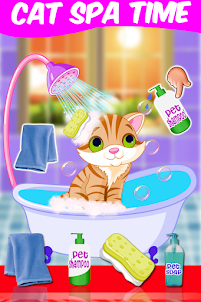 Pets Dress up Wash Salon Games