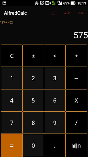 AlfredCalc Screen 2