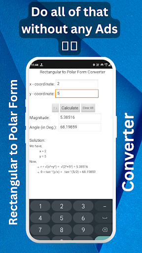 Polar to Rectangular Converter Screen 3