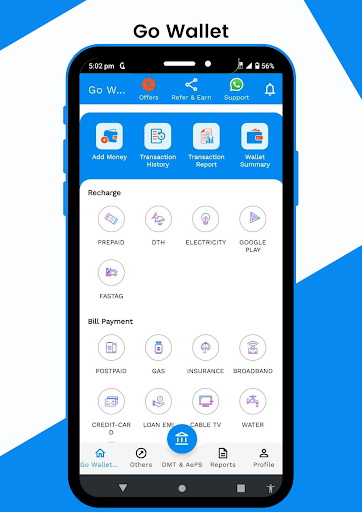 Android application Go Wallet Recharge screenshort