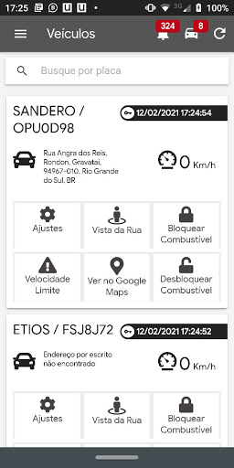 Spara Rastreamento Screen 2