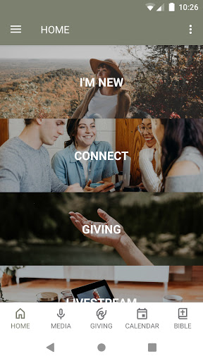Android application New Life Centre screenshort
