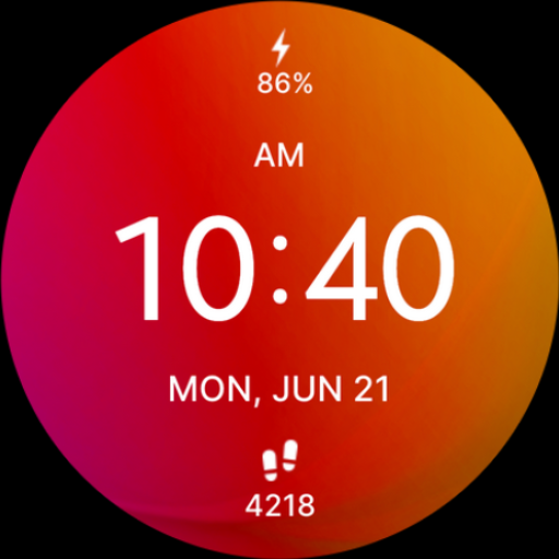 Minimal Red Watch Face Logo