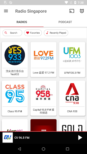 Android application Radio Singapore - Fm radio screenshort