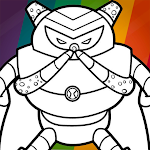 Cover Image of Télécharger Bean Aliens Hero Coloring Book 3.0 APK