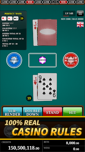 Blackjack! - Real Casino Screen 3