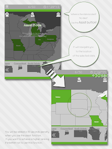 Captura 13 E. Learning U.S. Map Puzzle android