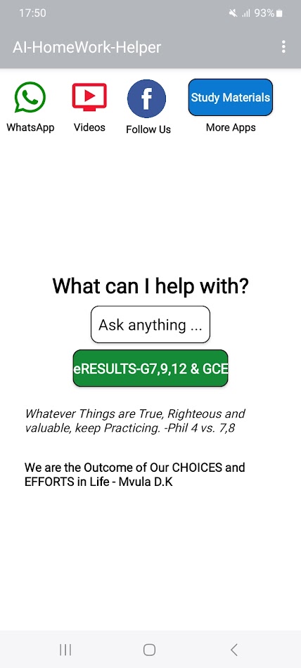 #8. AI Homework-Helper +ECZ (Android) 由: The Mvula D.K