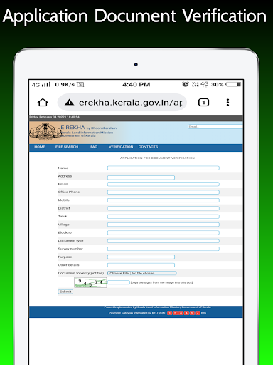 Kerala Bhoomi Land Survey RoR