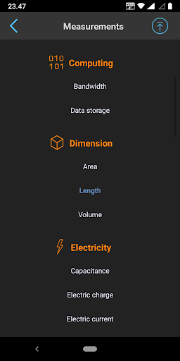 Android application Convert All Units screenshort