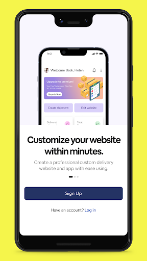 Android application Delivery Page screenshort