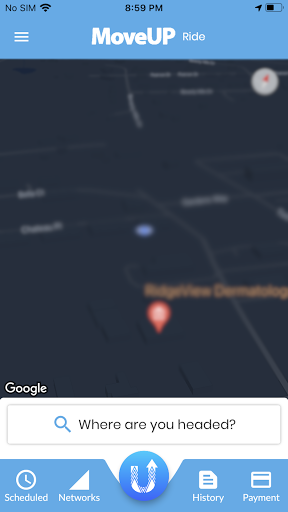 Android application MoveUP - Rides and Deliveries screenshort