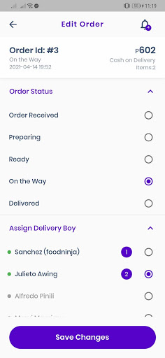 foodninja manager Screen 2
