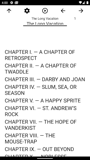 Android application Book, The Long Vacation screenshort
