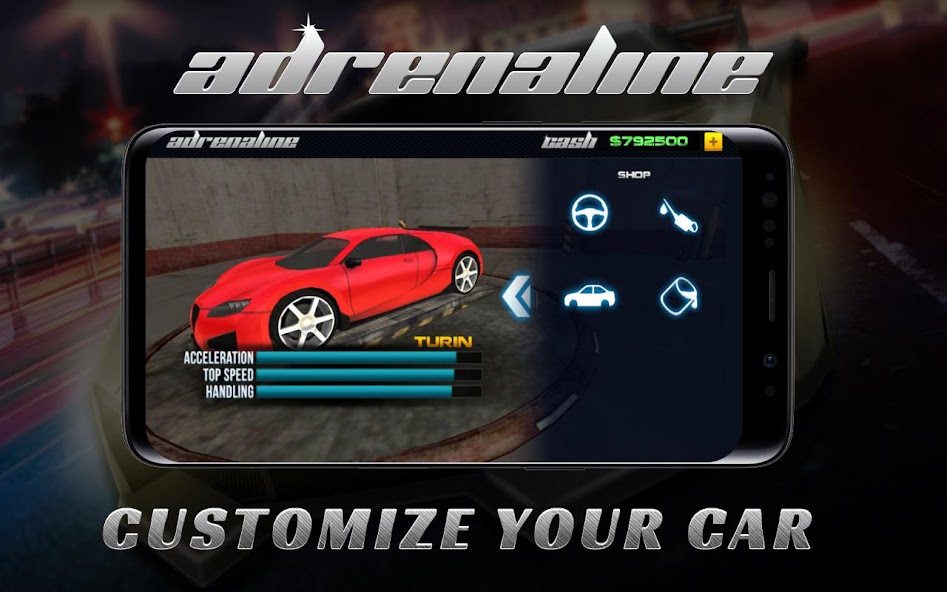 Adrenaline: Speed Rush - Free 1.3.4 APK + Mod (Unlimited money / Free purchase / Unlocked) for Android