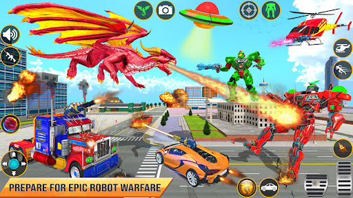 Android application Dragon Robot Car Games 3d screenshort