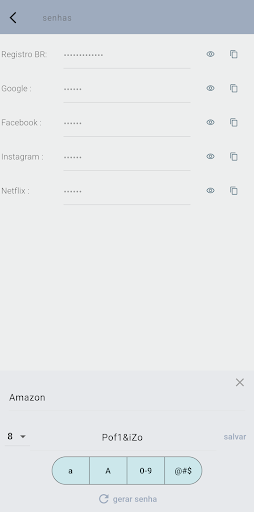 Bloco de notas, senhas e mais Screen 2