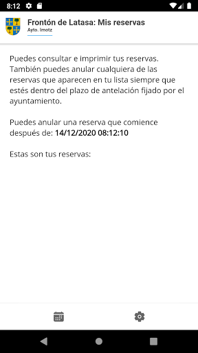 Reserva instalaciones Screen 3