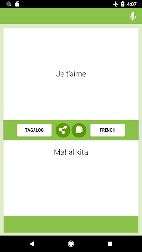 Tagalog-French Translator Screen 2