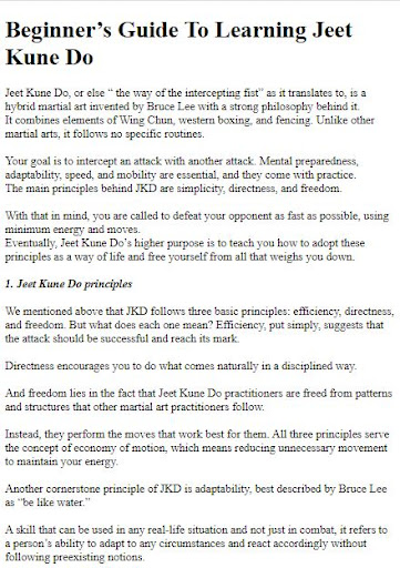 Jeet Kune Do Training Guide