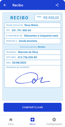 Android application Recibox: Gerar Recibos Fácil screenshort