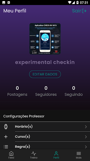 CHECK-IN SPORTS Screen 3
