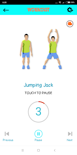 Android application 7 Min Exercises screenshort