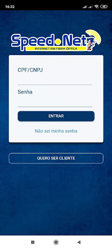 Android application Speednet Cliente screenshort