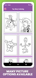 Toy Story Coloring Game