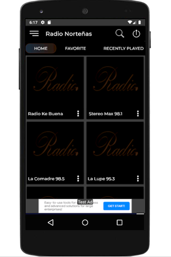 Android application musica norteña screenshort