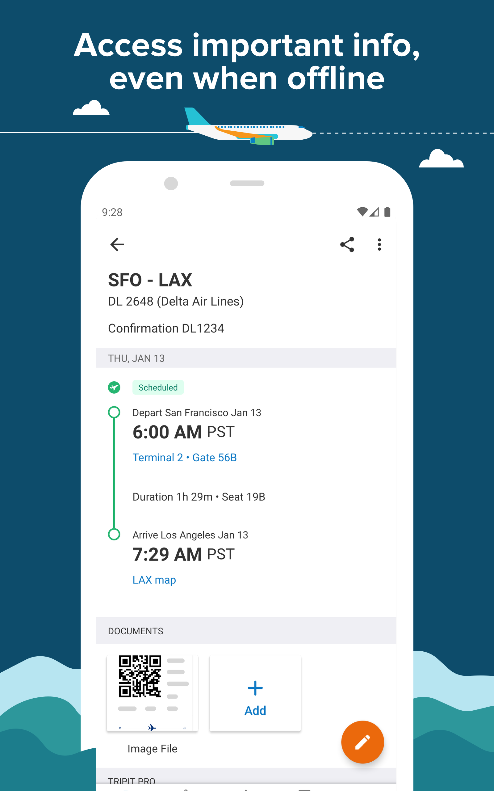 Android application TripIt: Travel Planner screenshort