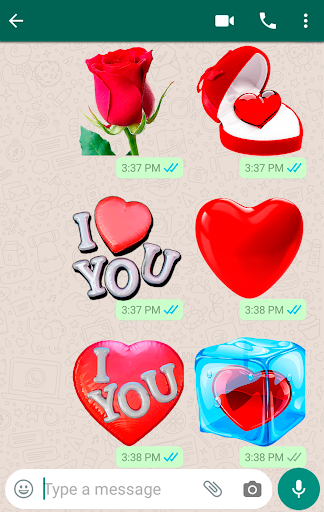 Android application Love Emoji Stickers WASticker screenshort