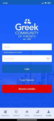 Android application Greek Community of Toronto screenshort