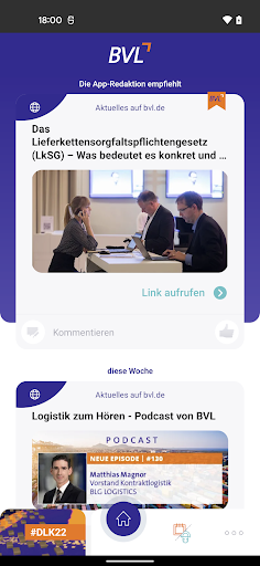 Android application BVL Connect screenshort