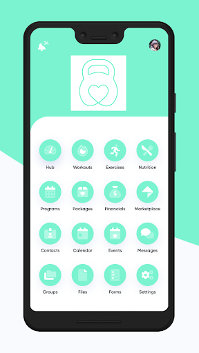Android application Curved Fitness screenshort
