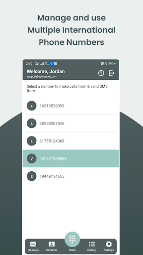 Android application Business Virtual Phone Number screenshort