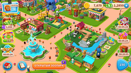Zoo Tile-3 Tiles и Zoo Tycoon Скриншот Игры для Android 1