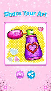 Captura de Pantalla 4 Glitter Toy Hearts para colore android