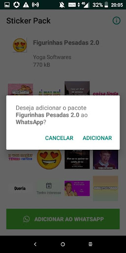 Android application Figurinhas Pesadas whatsapp 18 screenshort