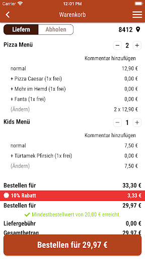 Pizzeria Momento Screen 2