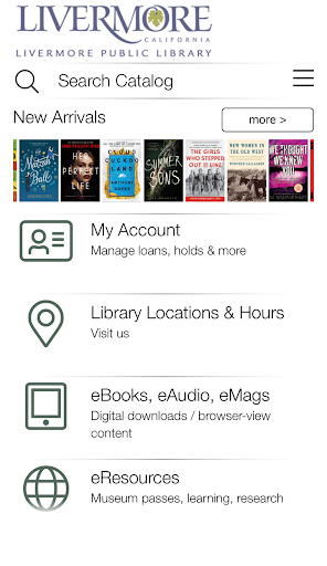 Android application Livermore Public Library screenshort