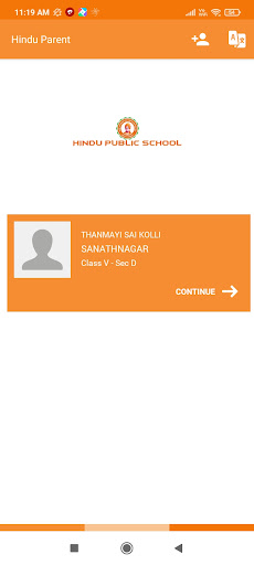 Hindu Parent Portal Screen 3